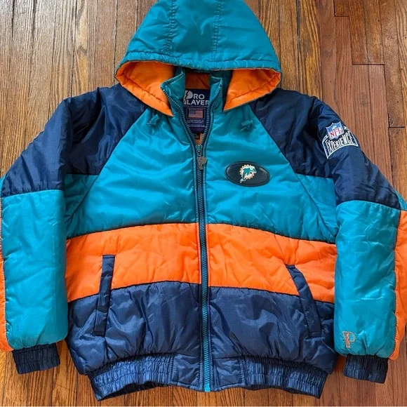 90’s Pro Player Miami Dolphins Vintage Puffer Jacket - Picture 1 of 16